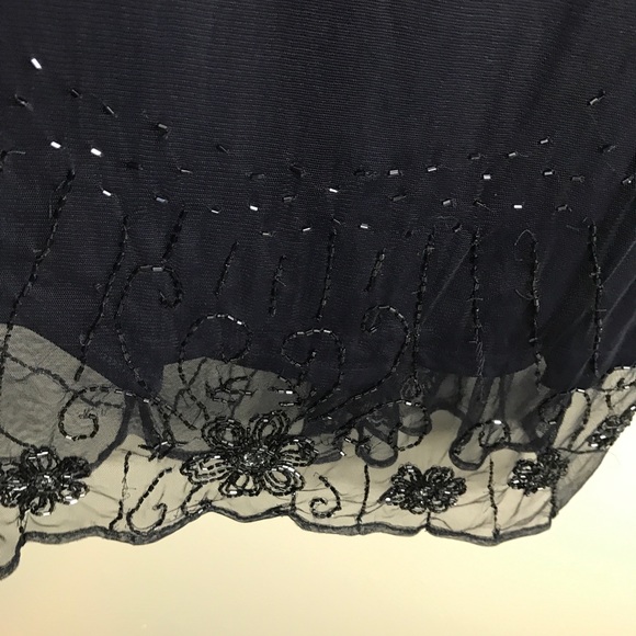 American Eagle Layered Sheer Beaded Dress-Sleeveless-Large - Picture 4 of 9